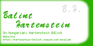 balint hartenstein business card